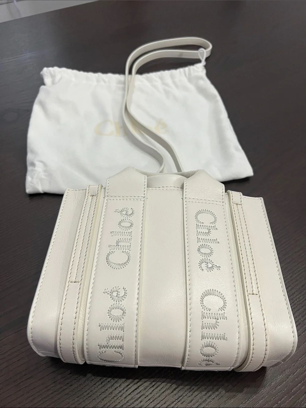 Chloe White Leather Mini Tote Made In Italy NWT $1,550